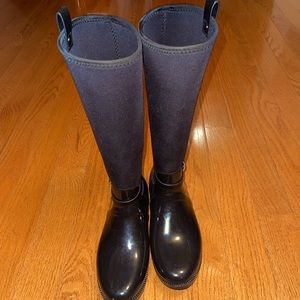 Michael Kors black rain boots